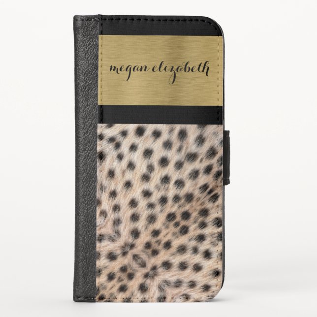 Cheetah Spots iPhone Wallet Case (Front)