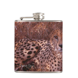 Cheetah Stare Hip Flask