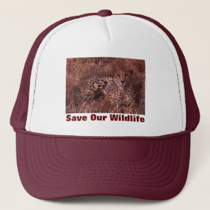Cheetah Stare Save Our Wildlife Hat