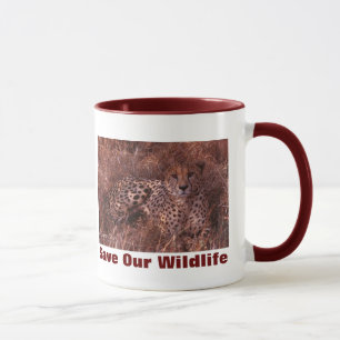 Cheetah Stare Save Our Wildlife Mug