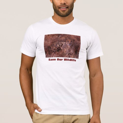 Cheetah Stare Save Our Wildlife T_Shirt