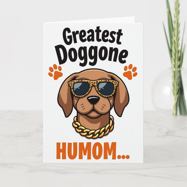 Cheetah Style Cool Dog Card (Front)