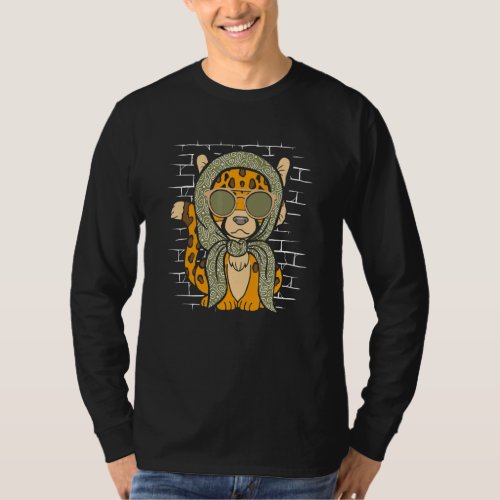 Cheetah Sunglasses Scarf Big   African Cat Cheetah T_Shirt