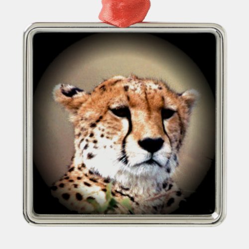 Cheetah Tear Marks Hakunamatata Metal Ornament