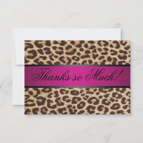 Cheetah thank you card custom invites