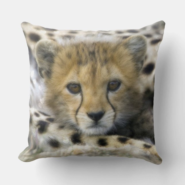 Cheetah Throw Pillow (Front)