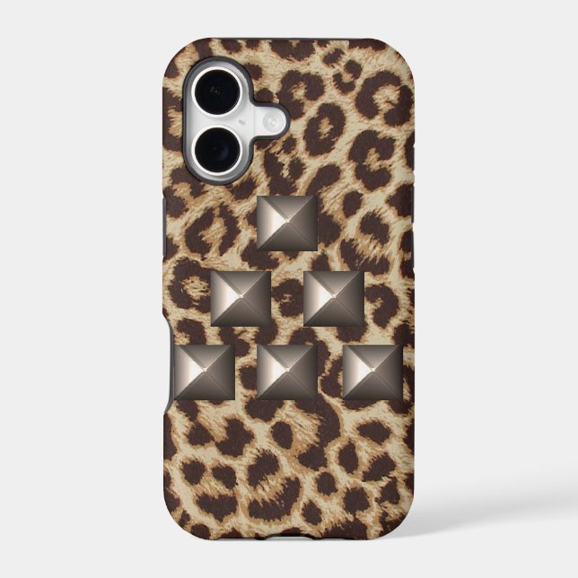Cheetah Triangle Studded Case (Back)