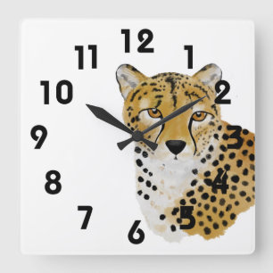 Cheetah Wall Clock