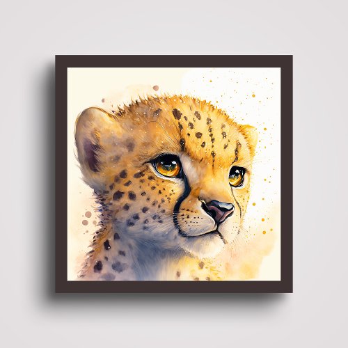 Cheetah Watercolor Printable Wall Art