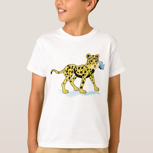 Cheetah Wild Animals Kids T shirt