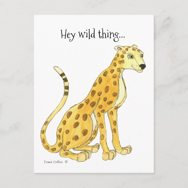 Cheetah Wild Thing Postcard (Front)