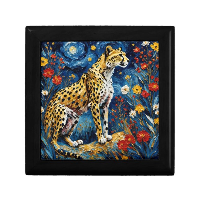 Cheetah with Flowers Gift Box (Front)