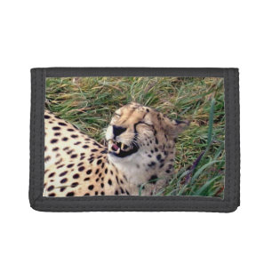 Cheetah With The Biggest Grin, Tri-fold Wallet
