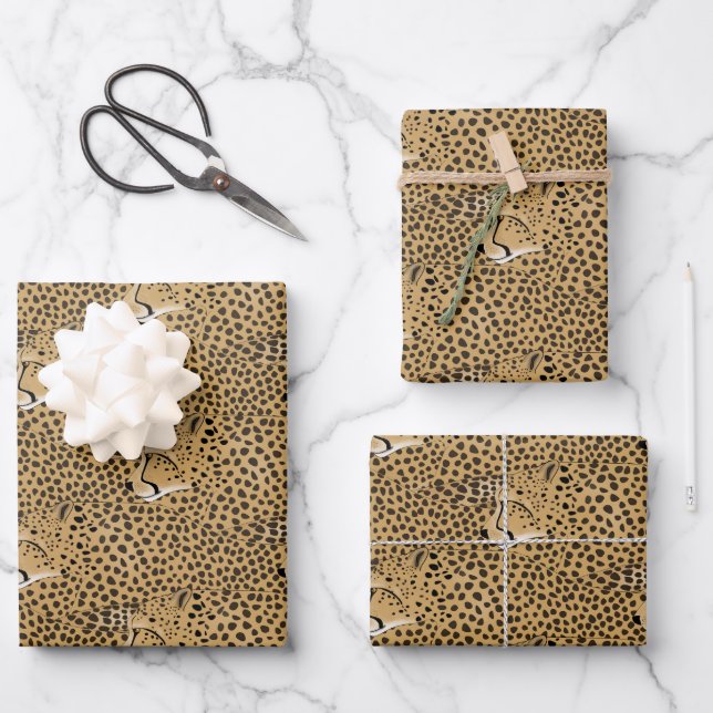 Cheetah Wrapping Paper Sheets (Front)