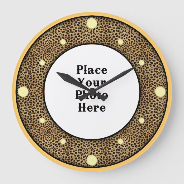 Cheetah Your Photo Wall Clock (Front)