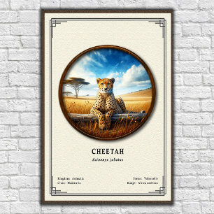 Cheetah Zoology Series Poster
