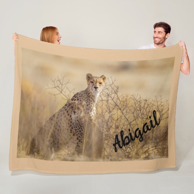 Cheetahs Fleece Blanket (In Situ)