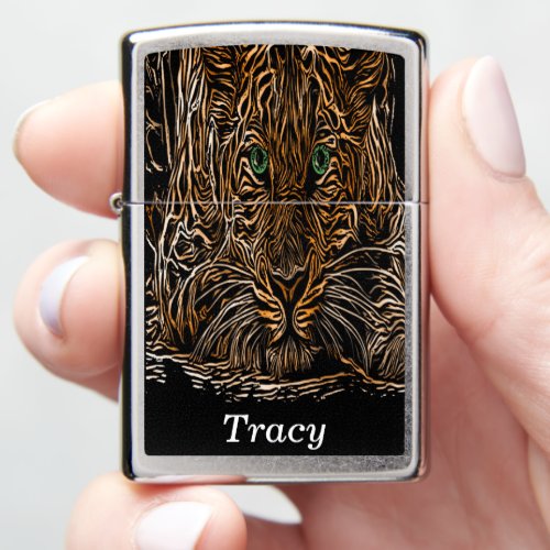 Cheetahs wild cat in the forest wood effect zippo lighter