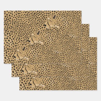 Cheetahs Wrapping Paper Sheets by ellejai at Zazzle