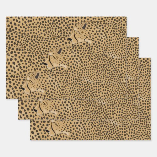 Cheetahs Wrapping Paper Sheets
