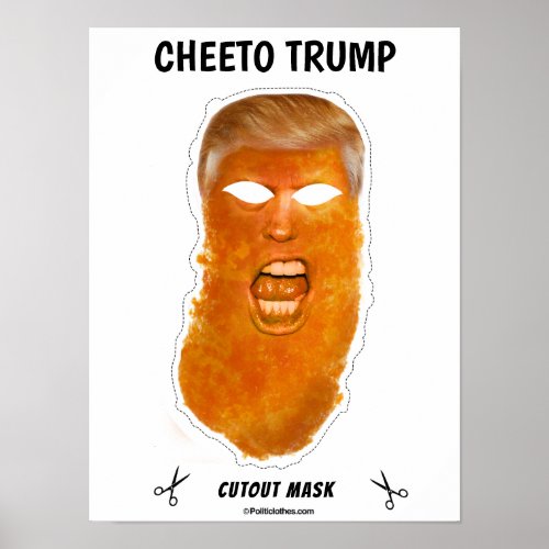 Cheeto Trump Halloween Mask Poster