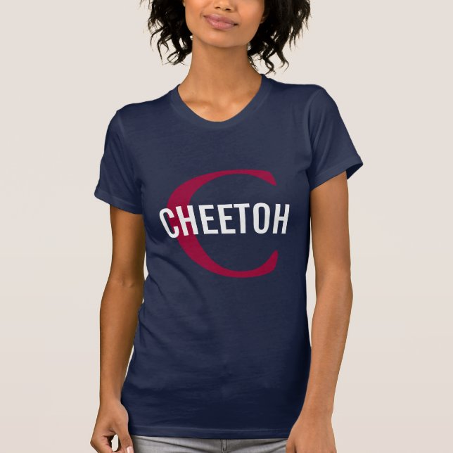 Cheetoh Cat Monogram Design T-Shirt (Front)