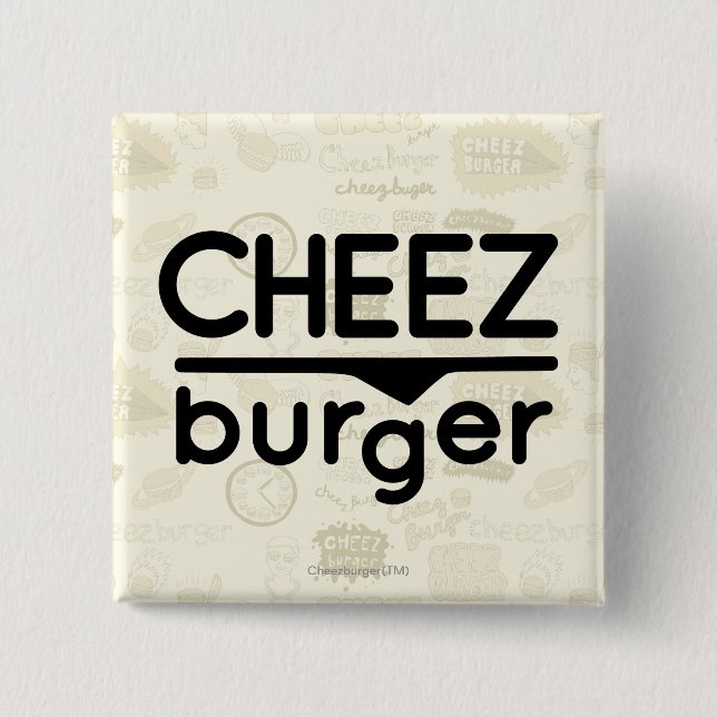 Cheezburger Logo (black) Button (Front)