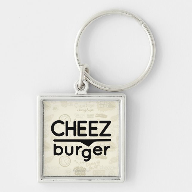Cheezburger Logo (black) Keychain (Front)
