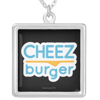 Cheezburger Logo (color) Silver Plated Necklace
