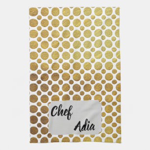Chef Adia apron with decorative patern Kitchen Towel