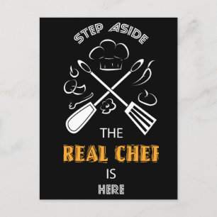 Chef and Cooking Funny Quotes Postcard