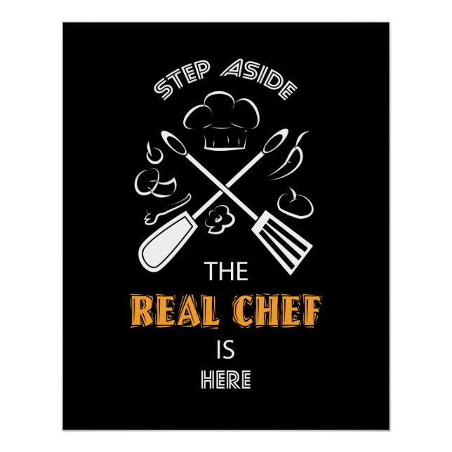 Chef and Cooking Funny Quotes Poster (Front)