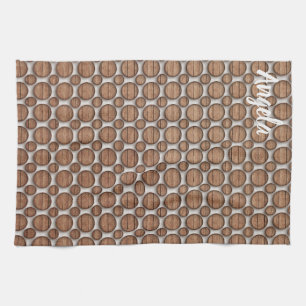 Chef Angela with decorative patern Kitchen Towel