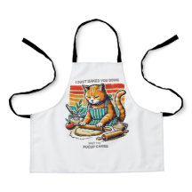 Chef Apron with Cat Baking Cup Cakes