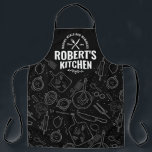 Chef Apron with Custom Name Men Personalized Gifts<br><div class="desc">Chef Apron with Custom Name Men Personalized Gifts
If you need any design assistance please contact us. We respond quickly.  This editable template is perfect for small and medium businesses.</div>