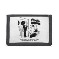 Chef at Restaurant Not Been on Television Cartoon Trifold Wallet