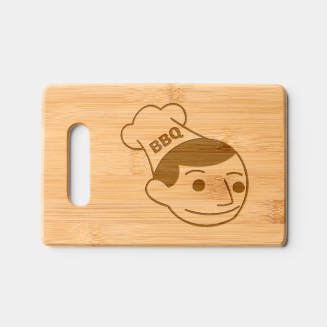 Chef BBQ Kitchen Gift Idea Engraved Cutting Board (Front)