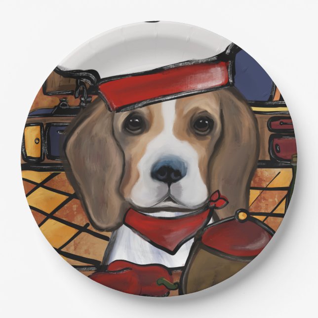 CHEF BEAGLE   PAPER PLATES (Front)