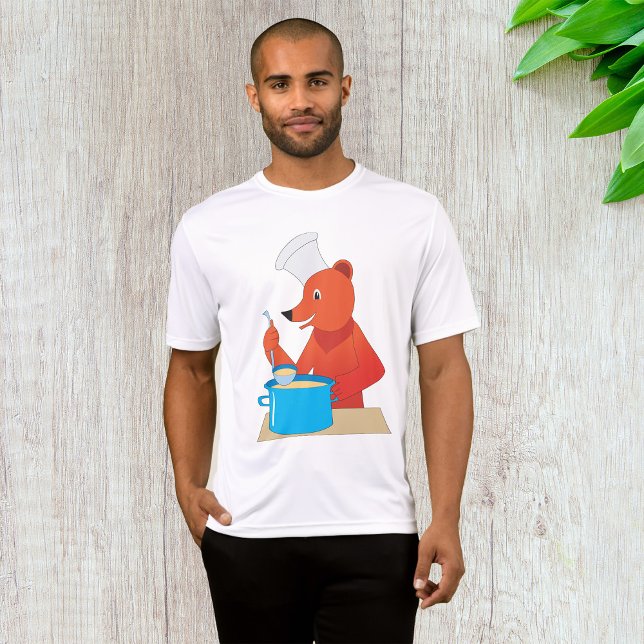 Chef Bear Cooking Soup Fun Animal Kitchen  T-Shirt (Creator Uploaded)