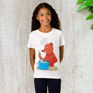 Chef Bear Cooking Soup Fun Animal Kitchen  T-Shirt