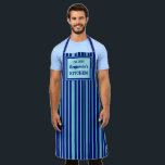 Chef Blue Stripe Geometric Pattern Personalize Apron<br><div class="desc">Chef Blue Stripe Geometric Pattern Personalize Apron has a modern stripped pattern great to complement your daily use. Give also as a gift to that special person. Personalize it with your information.</div>