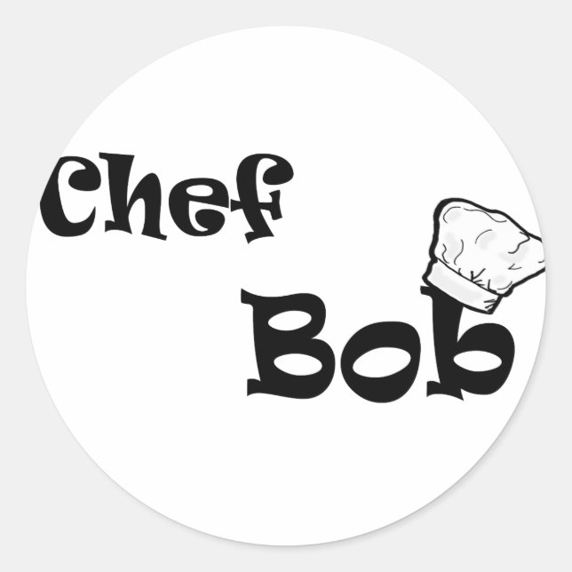 Chef Bob Classic Round Sticker (Front)