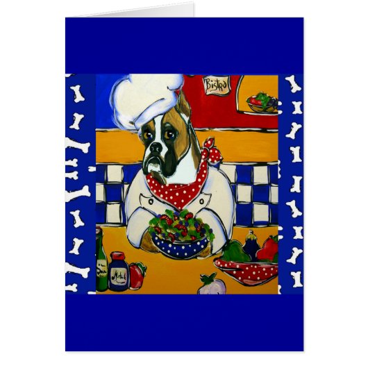Chef Boxer Dog Cards (Front)