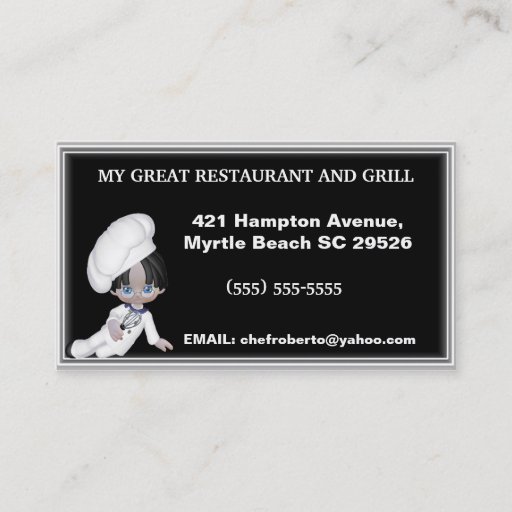 Customizable Chef Business Card