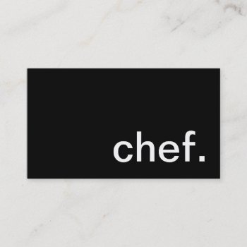 Chef Business Card by HolidayZazzle at Zazzle
