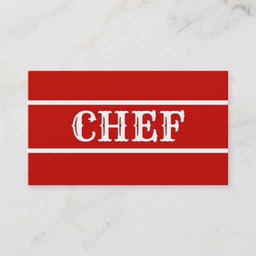 Customizable Chef Business Card