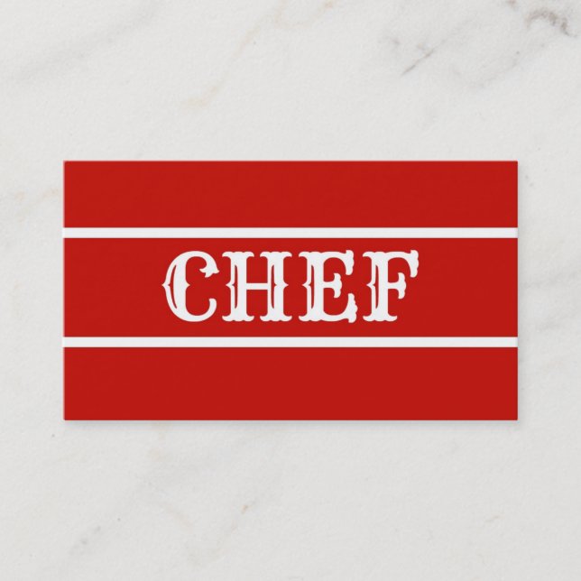 Chef Business Card (Front)