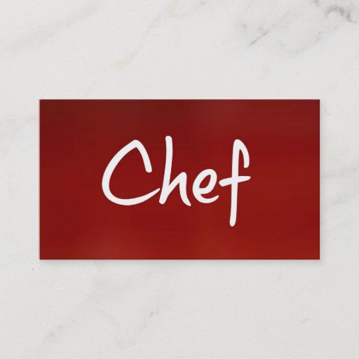 Customizable Chef Business Card