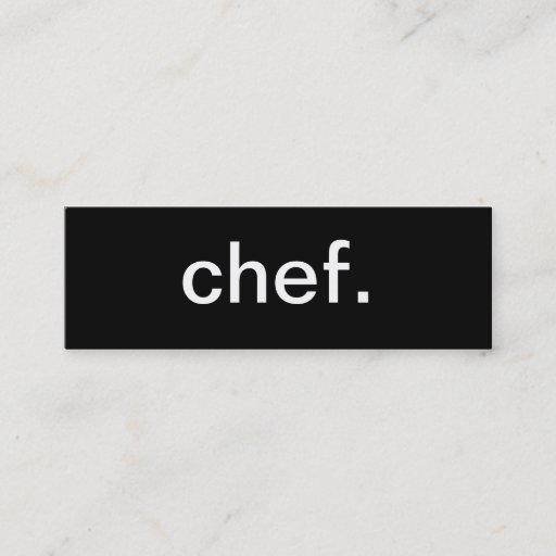 Customizable Chef Business Card