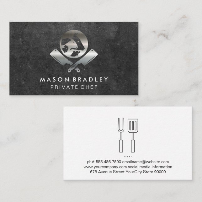 Chef | Butcher Logo Business Card (Front/Back)